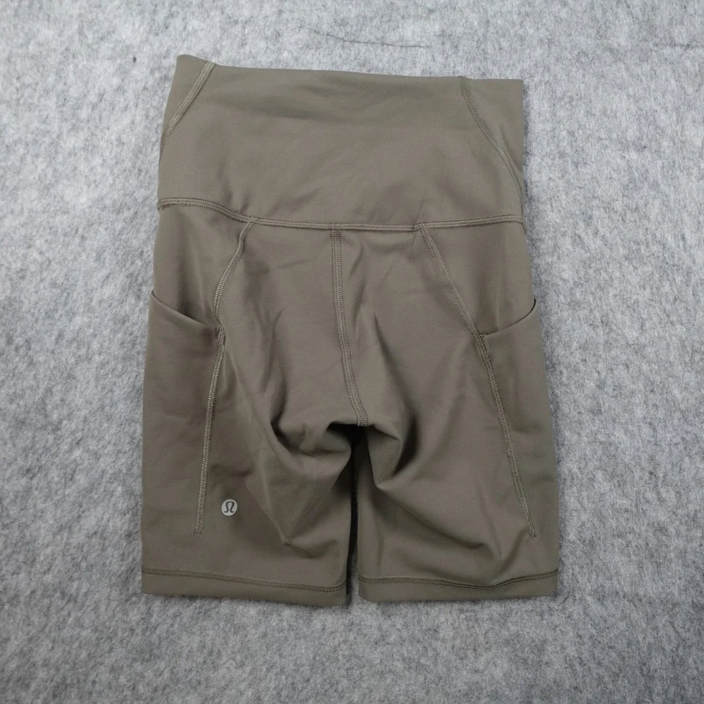Lululemon Shorts‎ Women 4 Green Wunder Train High Rise Pockets 8